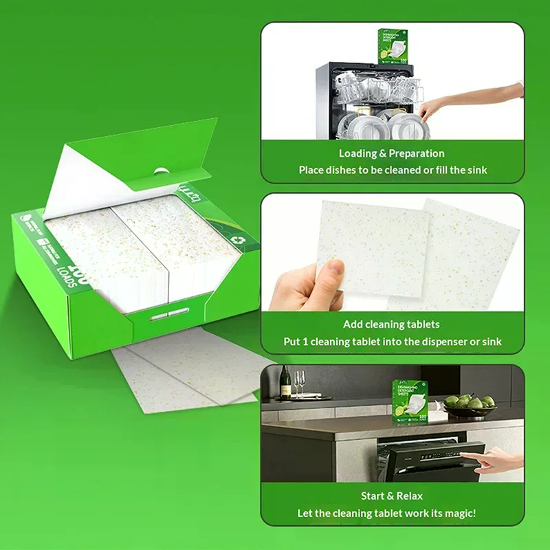 Dishwasher Dishwasher Cleaner Oil Dirt Removal Deodorizer Cleaning Tablet Machines Bowls Kitchen Tool Dishwashing Detergent Sheet 30/100pc - Aliexpress Deal