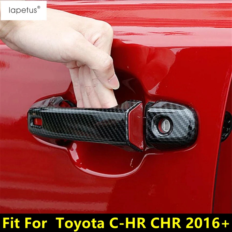 

For Toyota C-HR CHR 2016 - 2021 Car Outer Door Handle Bowl Protection Cover Trim ABS Chrome / Carbon Fiber Accessories Exterior