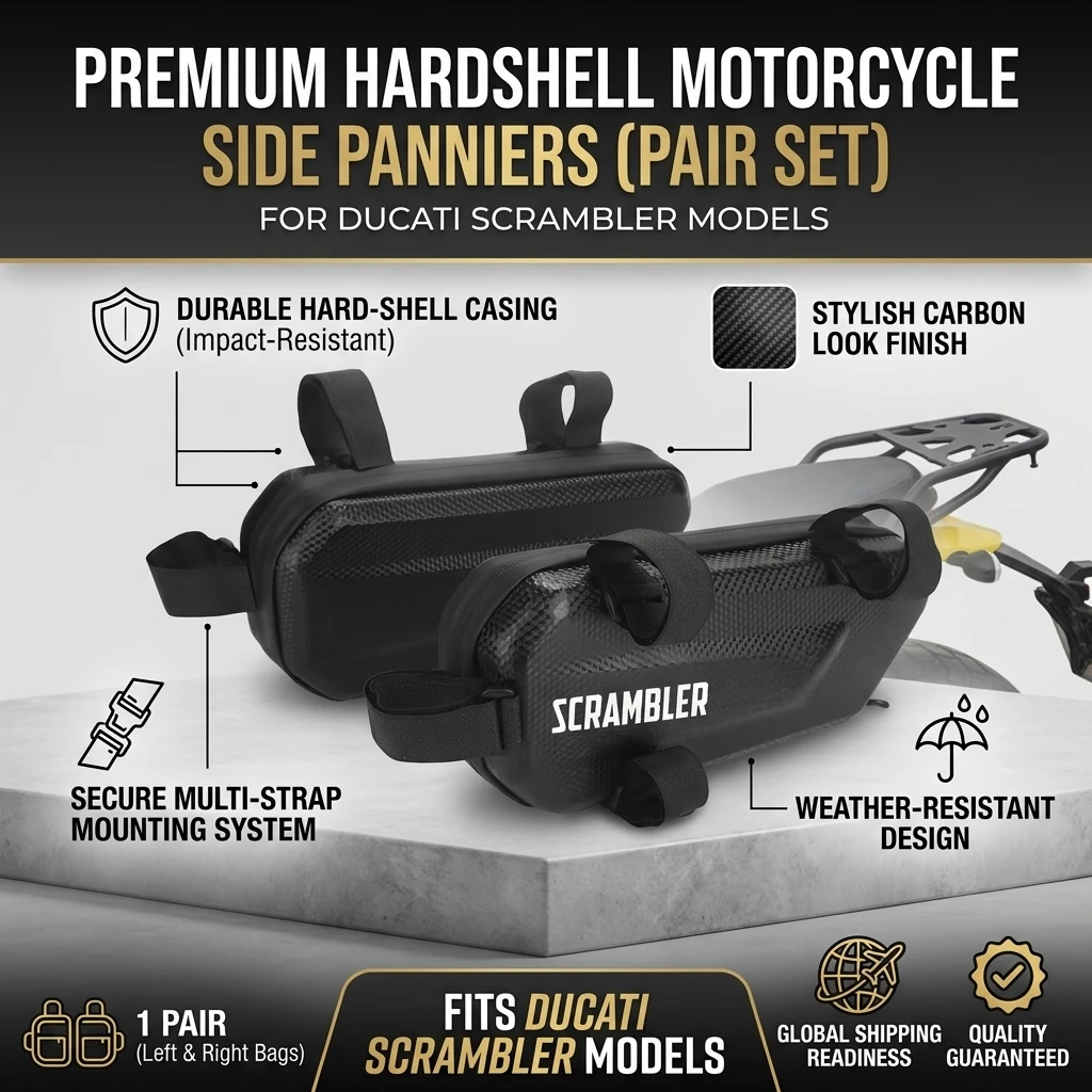360° Waterproof Protection Hard Shell 3L Motorcycle Gear Bag With LOGO For Ducati Scrambler 400 800 1100 2017 2018 2019