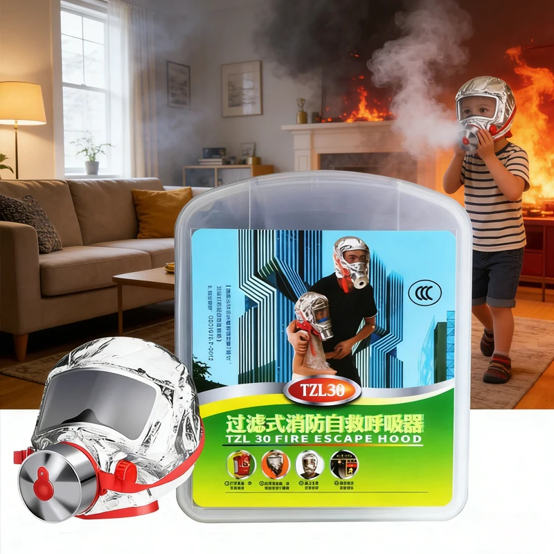 

Fire Mask Anti-toxic Anti-smoke Fireproof Face Masks Household Hotel Guesthouse Escape Filtering Self-rescue Breathing Apparatus