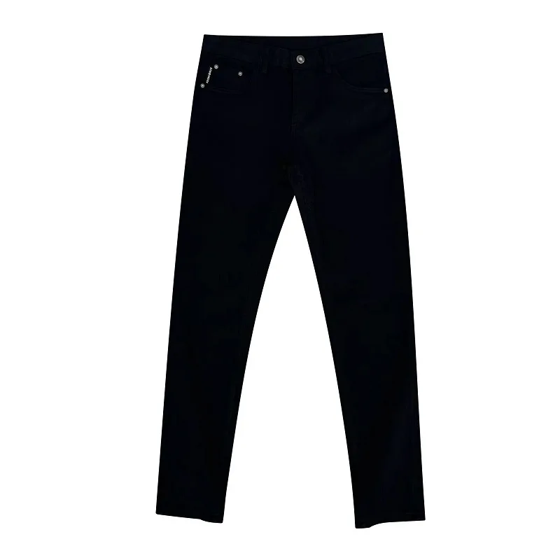 Zwarte Jeans Heren 2024 Nieuwe Modieuze High-End Stretch Slim Fit Skinny En Volledig Bijpassende Herenmode Anti-Vervagende Broek