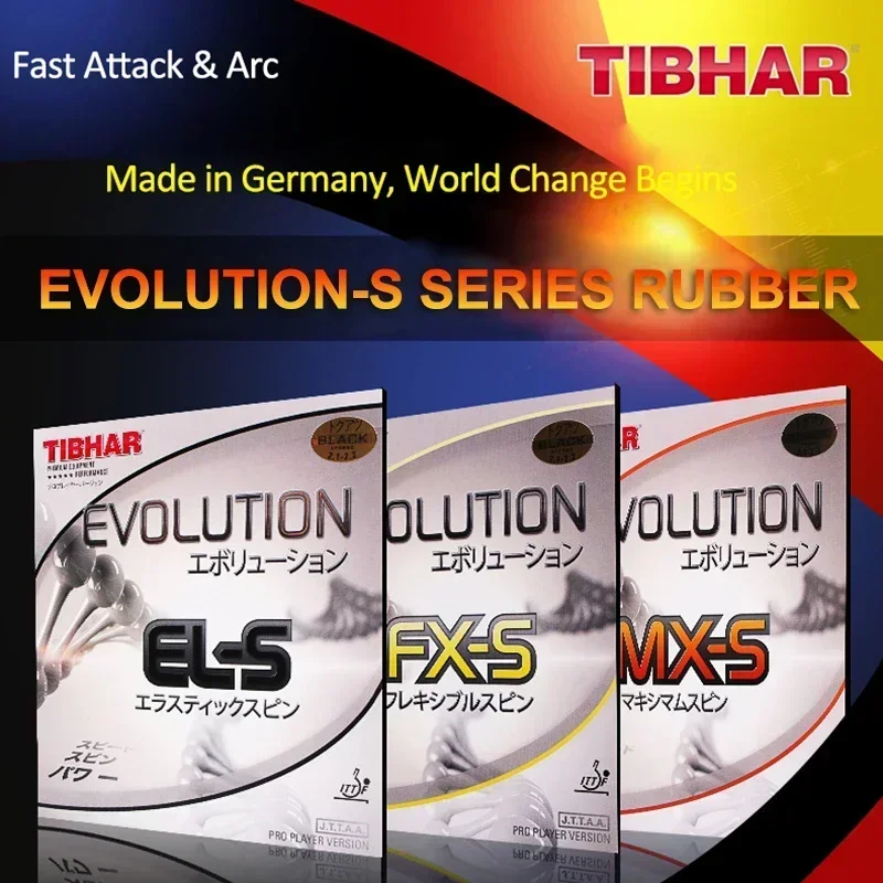 TIBHAR Evolution S MX-D MX-S FX-S EL-S Table Tennis Rubber Sheet Pimples-in No-sticky Loop Fast Break Cake Sponge Ping Pong Gums