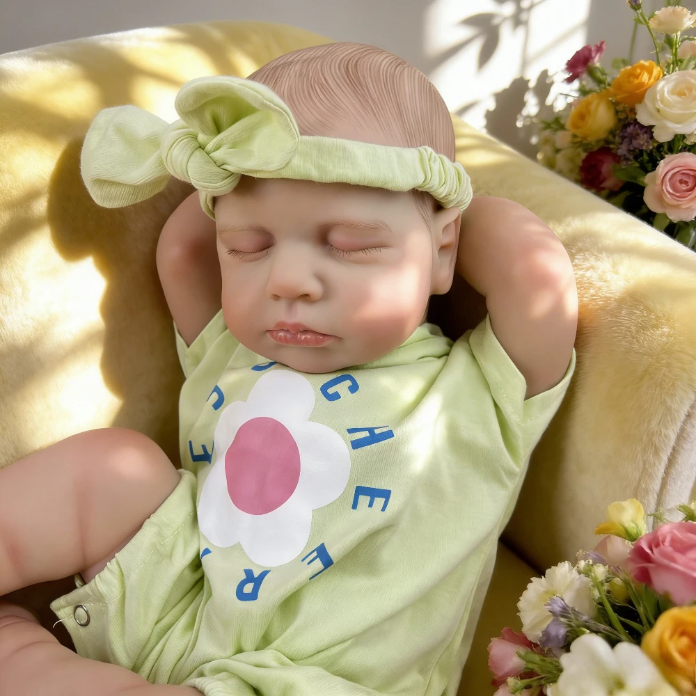 

AONPENG Real-Looking 19 Inch 48 CM Full Vinyl Body Reborn Baby Doll Toy, Featuring 3D-Skin, an Ideal Fashion Birthday Present