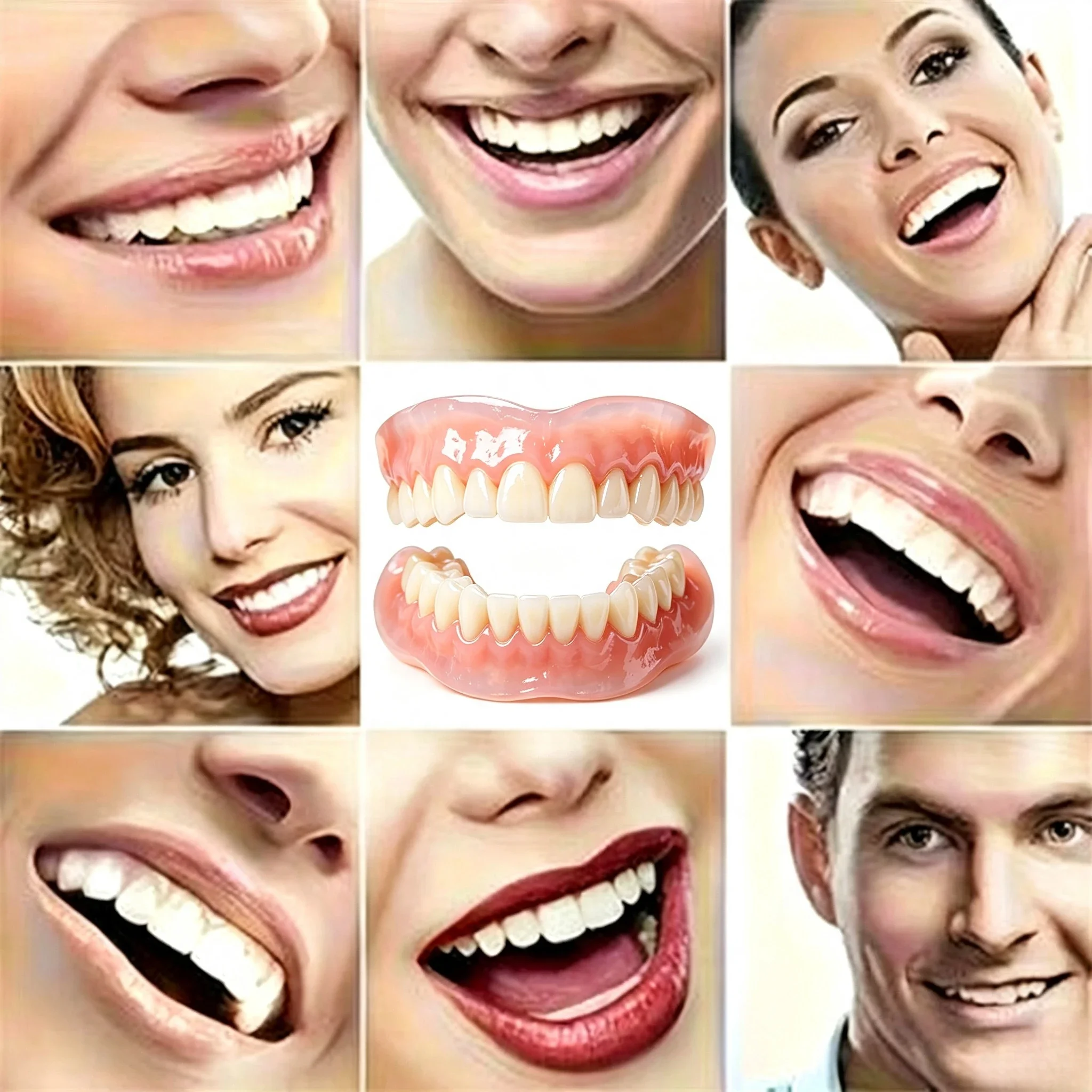 Slim Comfortable Custom Fit Dentures Boil to Shape Fits All Arch Sizes Reliable for Daily Meal Drink