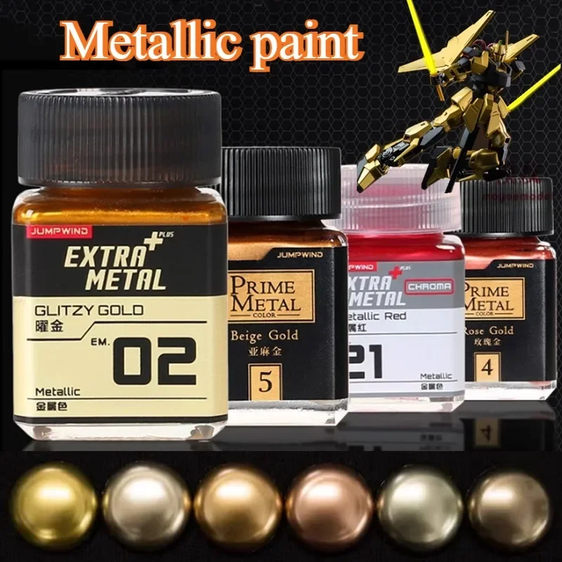 

18 мл супер металлическая цветная серия, модель, краска, художественная ручная модель персонажа из мультфильма, цветной эффект, картина, декоративный акриловый пигмент