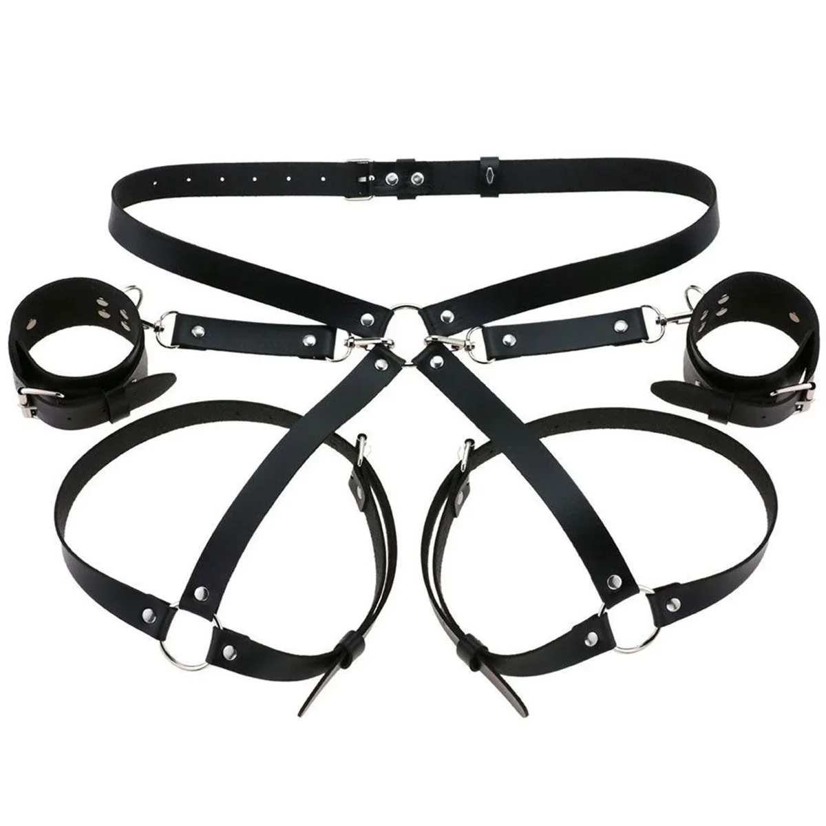 Handcuffs Sex Toys PU Leather Body Harness Cuffs Bondage Straps BDSM Kit Erotic Adult Sex Toys For Couples Party Sexy Accessorie