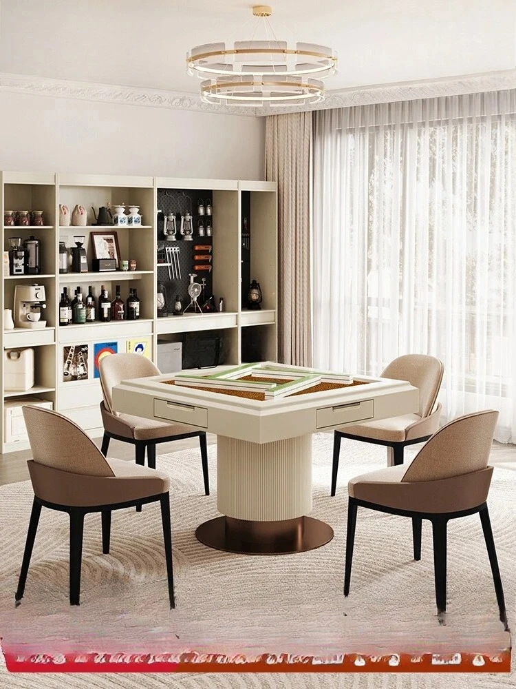 

Dining table mahjong table integrated household automatic