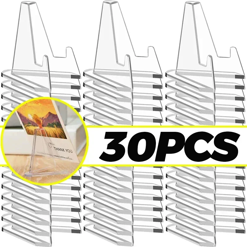 1/30 adet şeffaf akrilik para ekran standı tutucular küçük şövale raf kartı hatıra mücadelesi para kapsül tutucu desteği