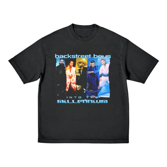 Backstreet Boys Into The Millennium Las Vegas Sphere Tour T-shirt Double Sided Band Portrait Print Unisex Casual Oversized Tee