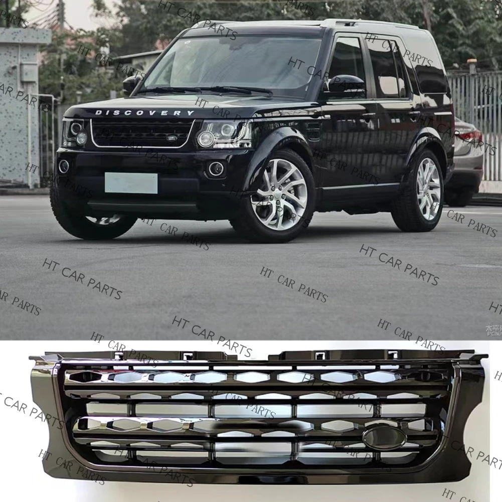 

Черный Автомобильный передний бампер для Land Rover Discovery 4 2014 2015 2016, гоночный гриль, медовая расческа, сетчатая решетка из АБС-пластика