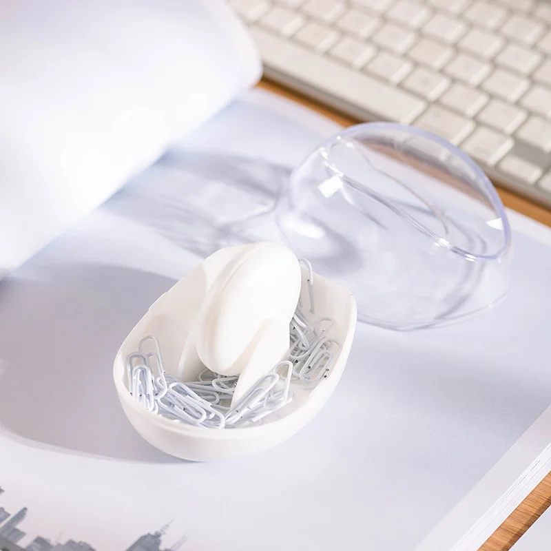 กล่องเก็บของคลิปหนีบกระดาษพร้อมที่ใส่คลิปหนีบกระดาษแม่เหล็กอุปกรณ์สำนักงานที่บ้านและโรงเรียน