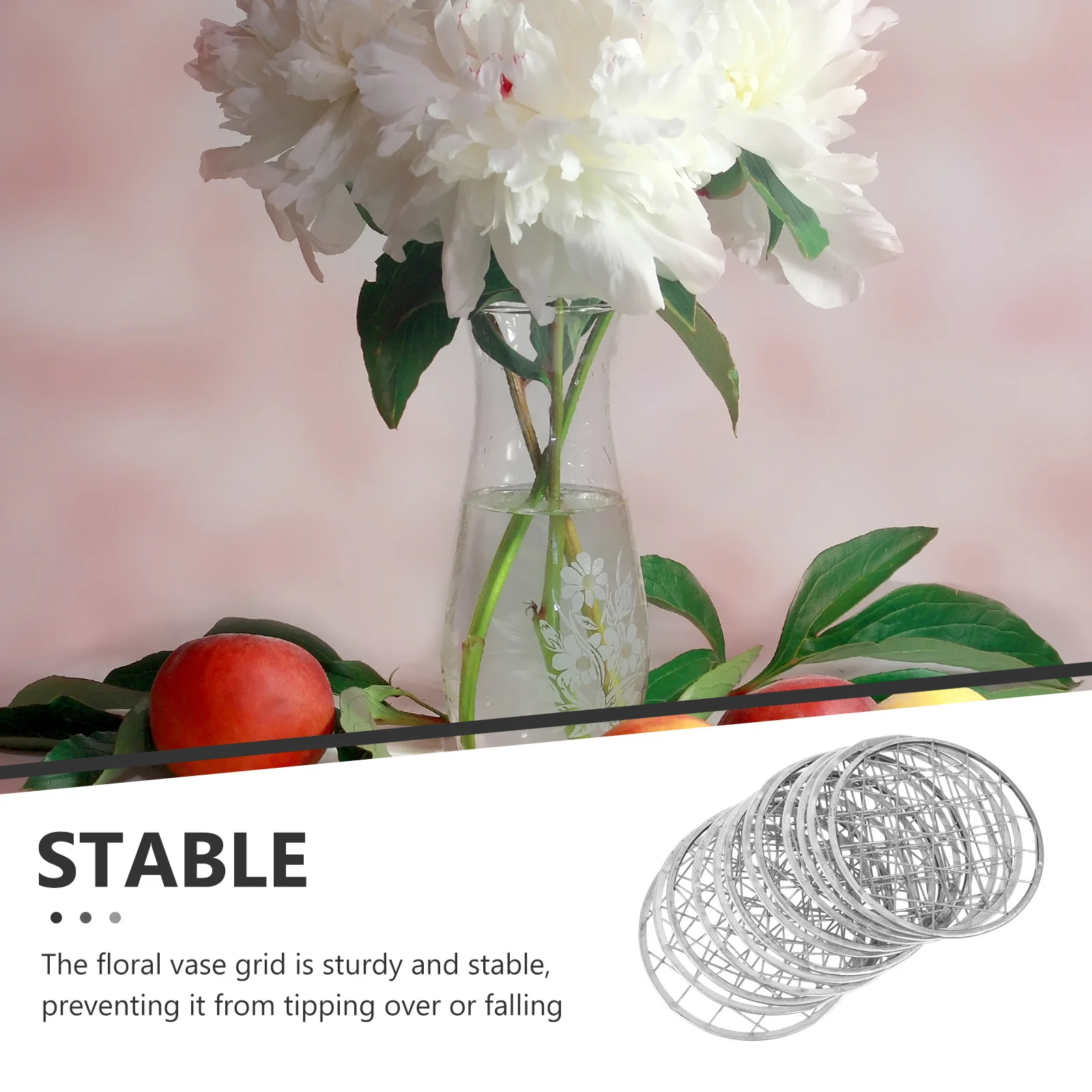 

6pcs Pen Holder Grids Metal Flower Grid Vase Floral Grid Jar Accessories Reusable Iron Floral Grids Home Wedding Party