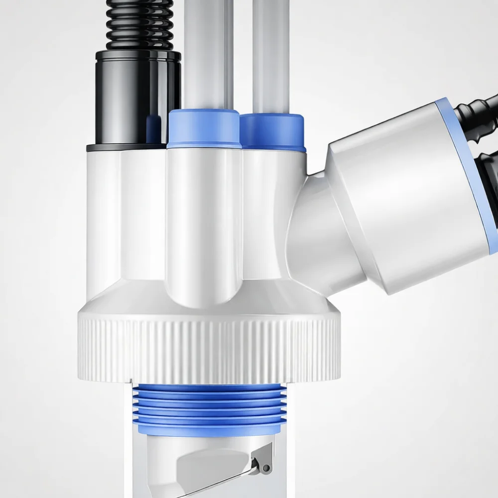 Kitchen Sink Sewer Pipe Adapter Triple Tee Fitting Anti Leakage Sealing Stopper Basin Drainage Hose Connector Tool