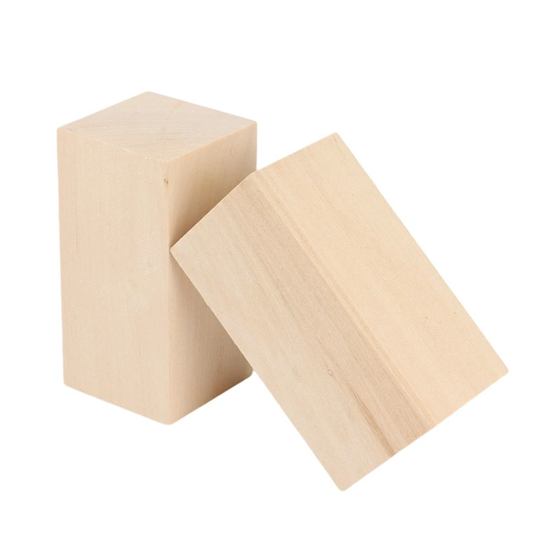 A98E-10Pack Kit di blocchi per intaglio in tiglio Spazi vuoti per principianti Kit di blocchi per intaglio in legno non finito (5L + 5S)