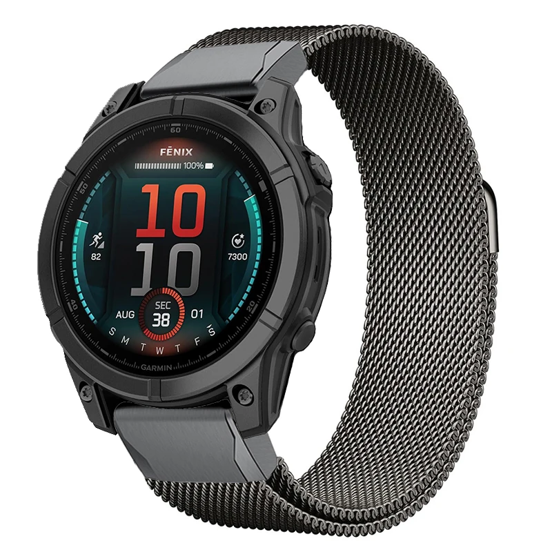 Pulseira de metal para garmin fenix e 47mm, pulseiras de ajuste rápido para garmin fenix 7 6 5 pulseira de laço magnético garmin fenix 8 47mm