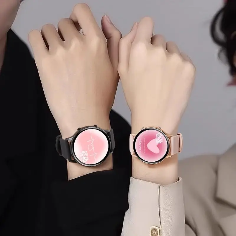 Coppia di un paio di orologi intelligenti adatti per chiamate di telefoni cellulari Regali di compleanno Braccialetti sportivi da donna