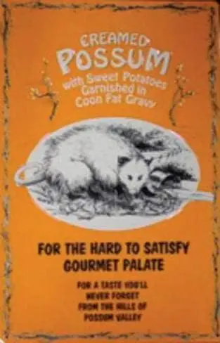 Y1,Losea Creamed Possum Tin Sign  Metal Rustic Vintage Wall Decor Art