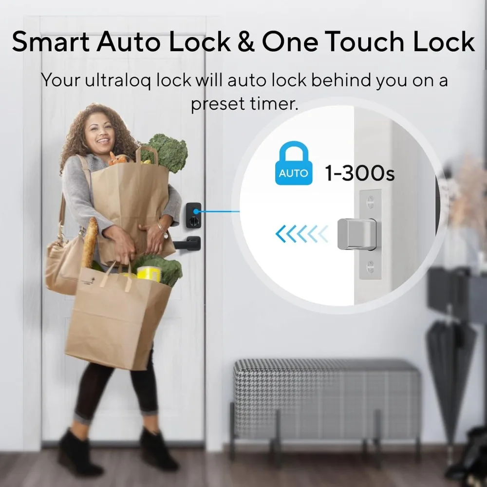 Intelligentes Türschloss U-Bolt Pro Smart Lock mit WiFi Keyless Entry Smart Door Lock App Remote Access Share Code