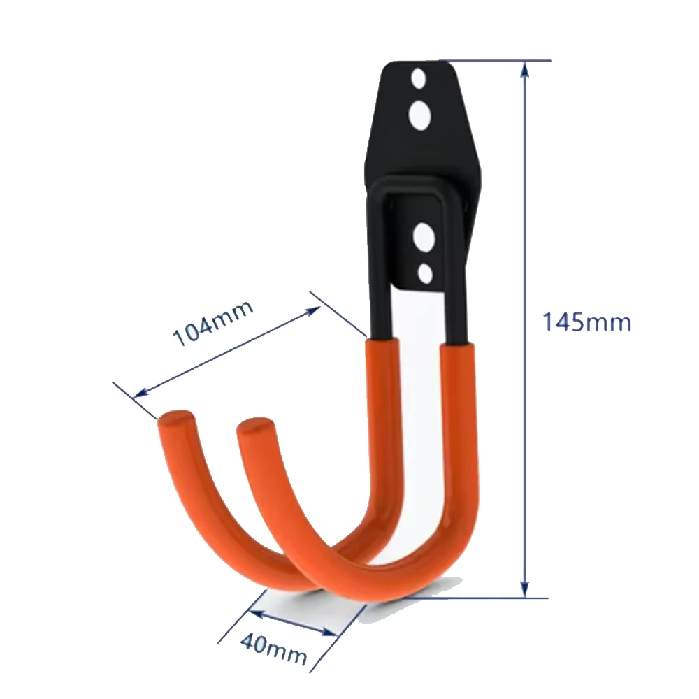 Zware metalen wandhaak voor garage, fietsen, ladders, antislip, voor tuin gereedschap, werkplaats
