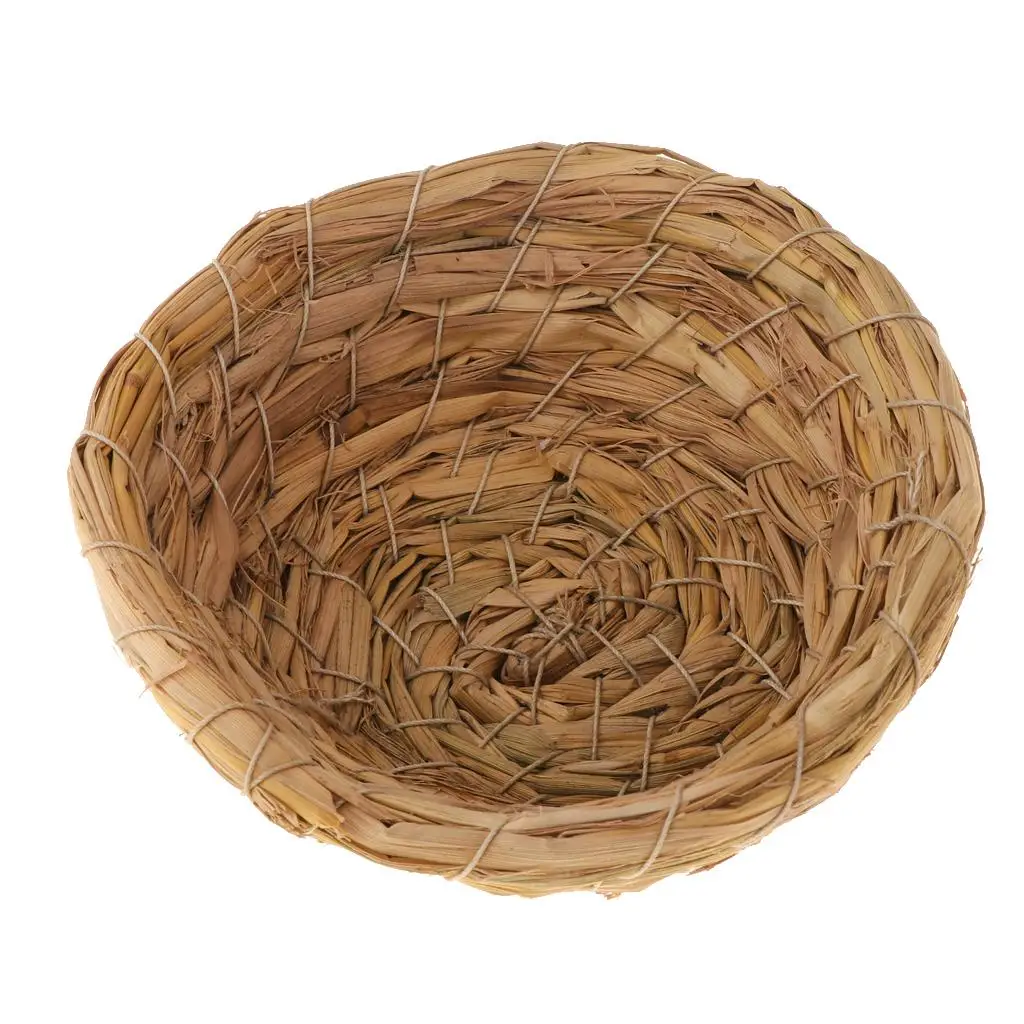 Handwoven Straw Cage Bird House for Parrot Pigeon Sleeping