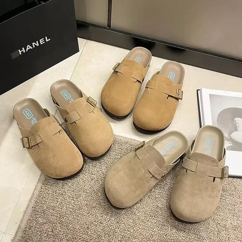 Fashion Women's Shoes Slippers Spring Women's Closed Toe Slippers Shoes for Women Indoor House Slippers Ladies Slides 35-40
