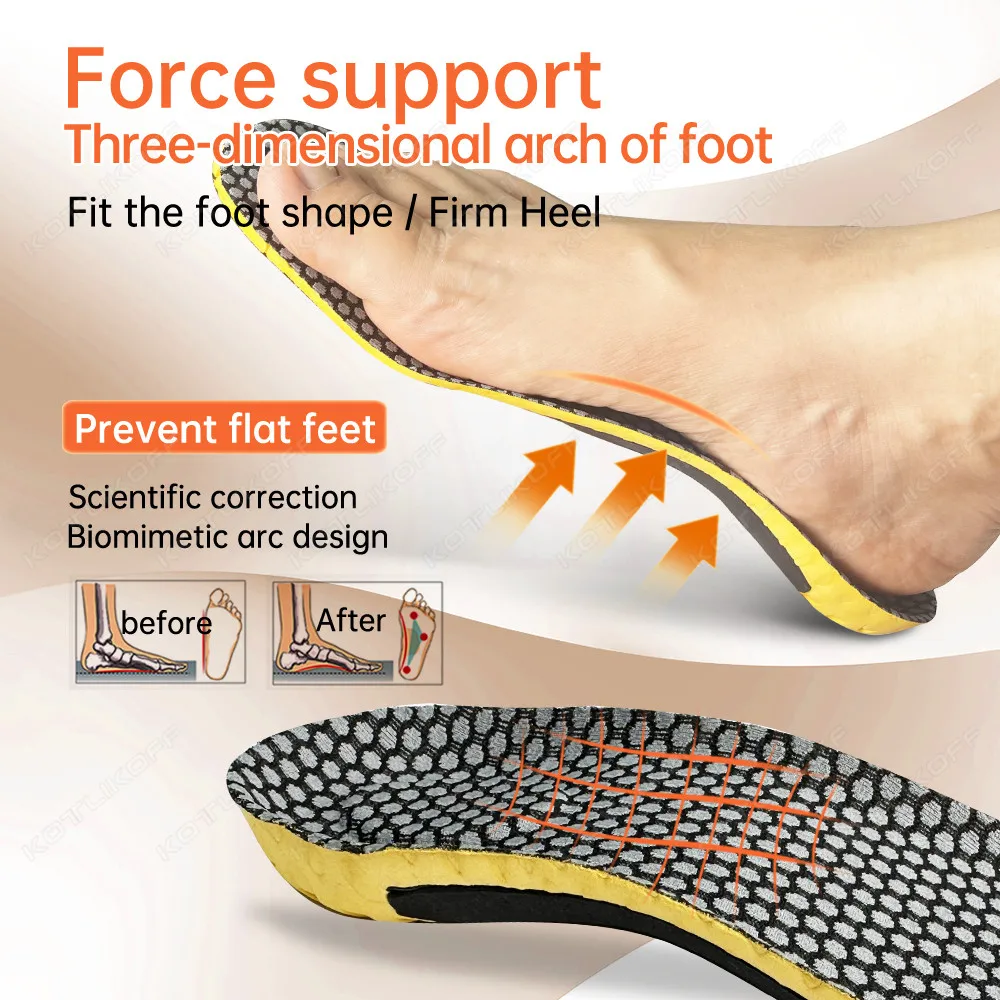 Arch Support Insoles Orthopedic Shoes Sole For Feet Arch Pad Relieve Plantar Fasciitis Pain Flat Foot Sports Shoes Insert
