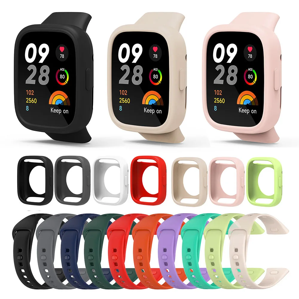 حزام معصم سيليكون لساعة Redmi 3 ، سوار ساعة ، حالة وقائية
