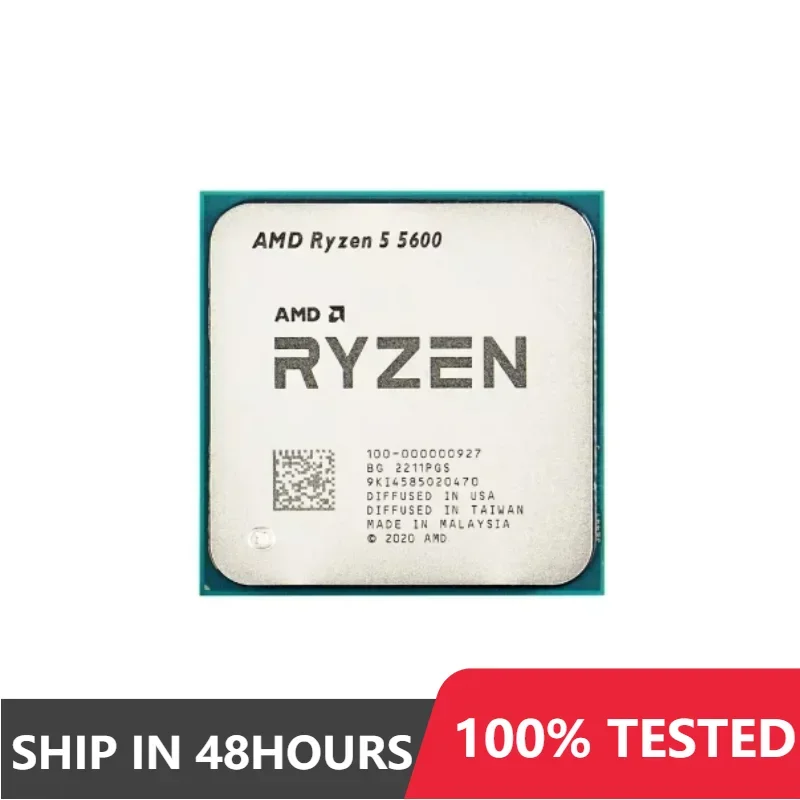 1pcs/5pcs Brand new AMD Ryzen 5 R5 5600 3.5GHz 6-Core 12-Thread CPU Processor 65W 100-000000927 LGA AM4