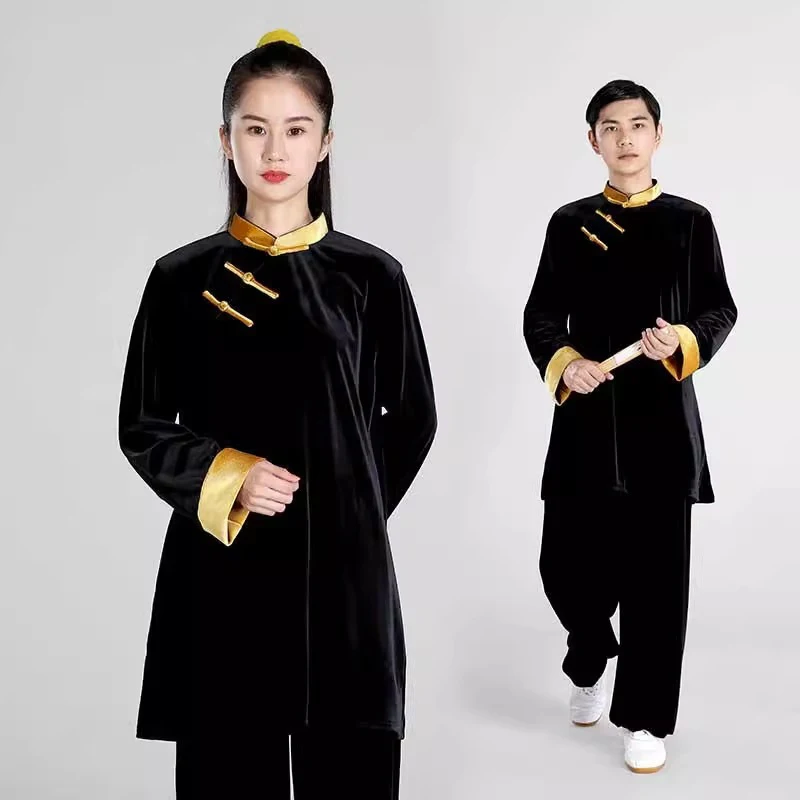 Kun Master Thicken Velvet Taichi Uniform Winter Martial Arts Suit Kung Fu Clothes Taiji Unisex