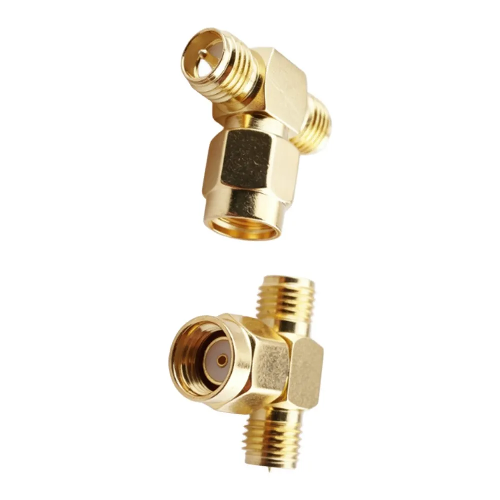 Tee Adapter Male To 2 Female RF Connector For Antenna Cable Signal Transmission Test Measurement Equipment