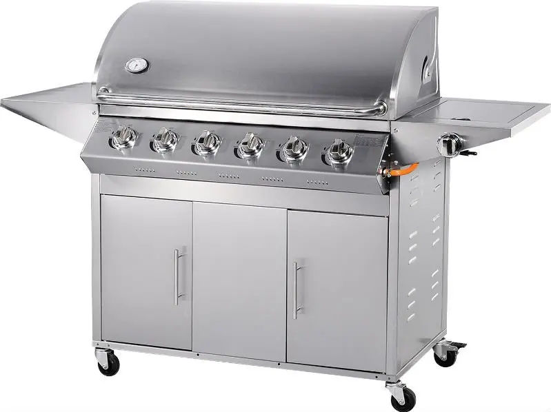 Outdoor BBQ Camping Large Capacity Stainless Steel Machine 4/5/6 Burners Barbecue Gas Grill