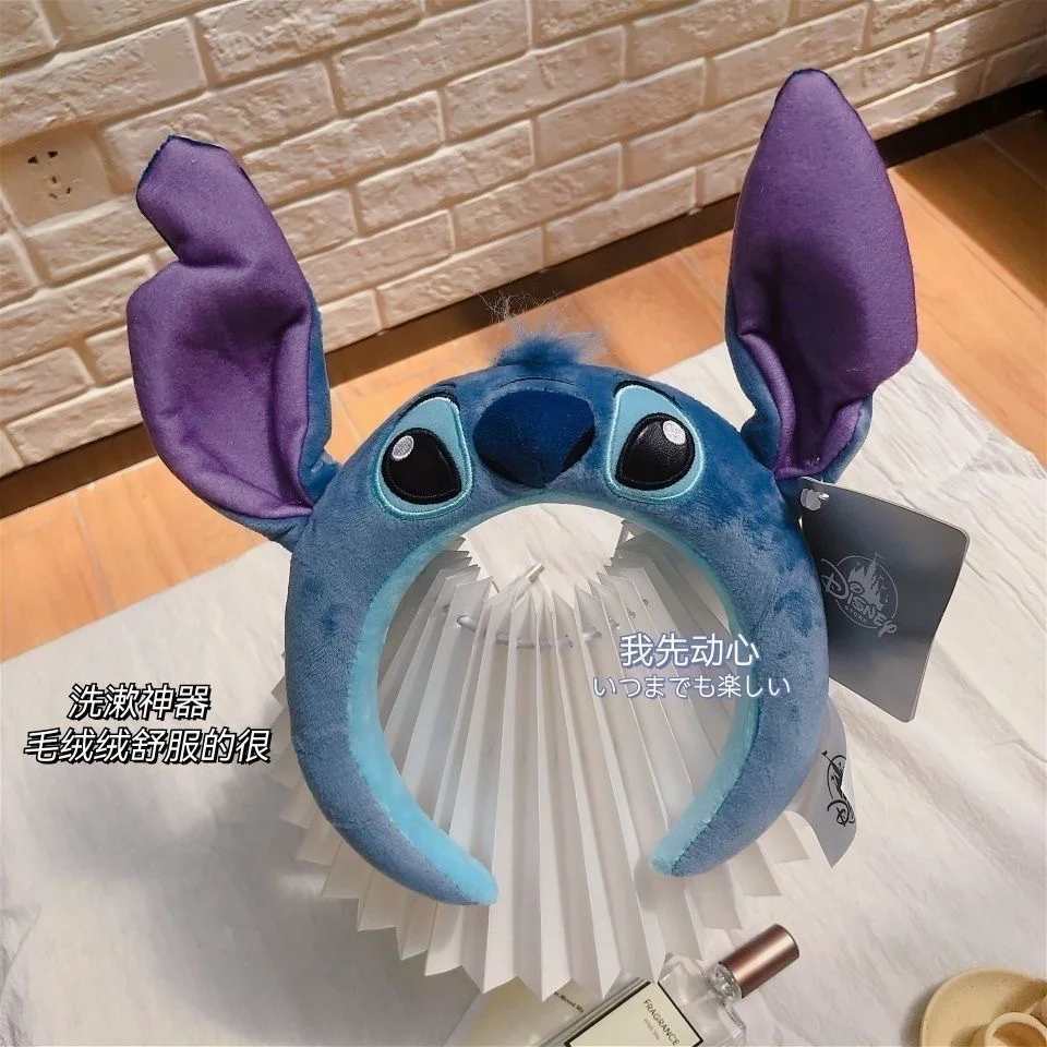 Diadema de felpa creativa de Stitch de Disney, parche en el ojo de dibujos animados lindo, parche en el ojo de adorno para el cabello para niños Stitch, fiesta personalizada