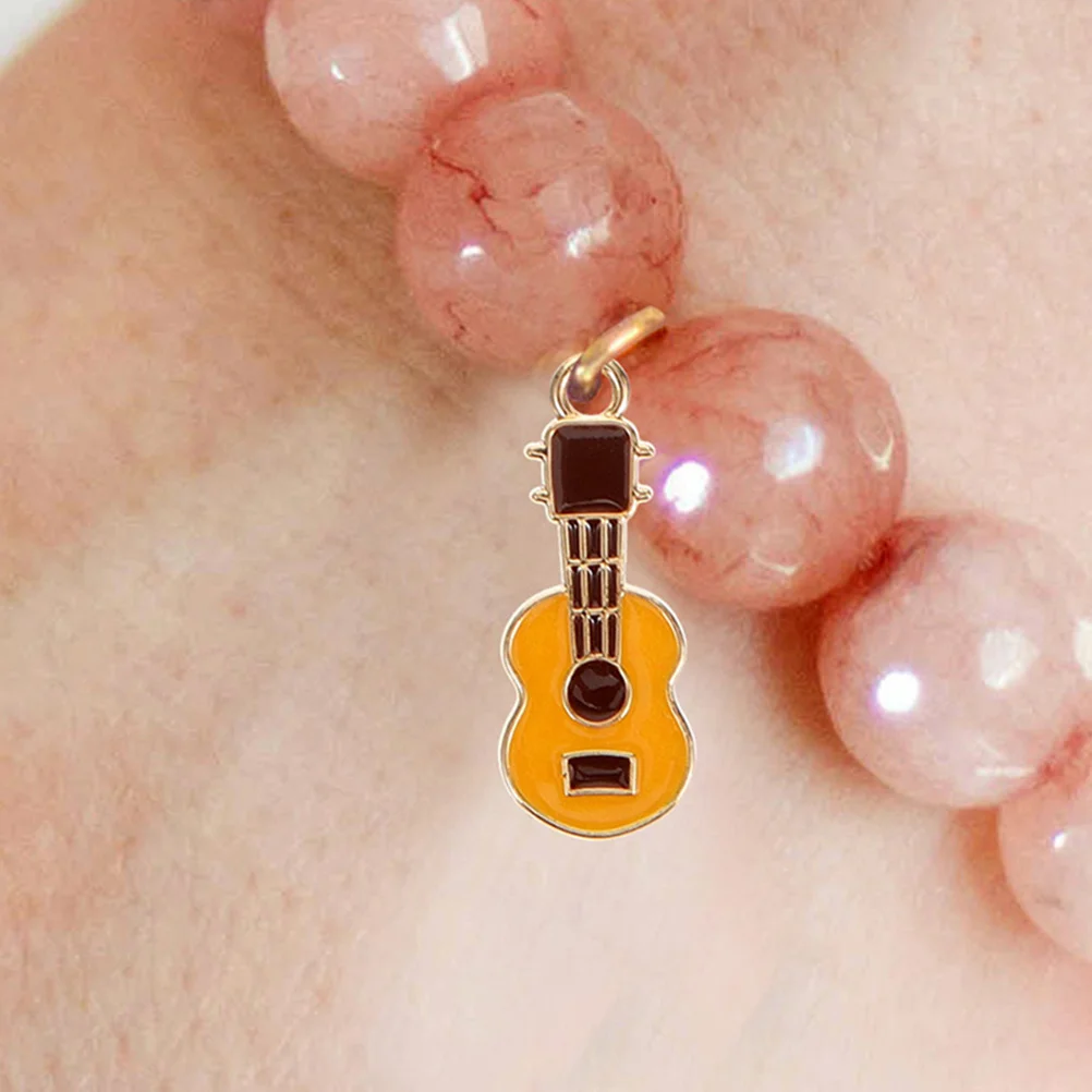 

40Pcs Enamel Guitar Jewelry Charms Unique Alloy Pendants for DIY Necklaces Bracelets Keychains Music Accessories