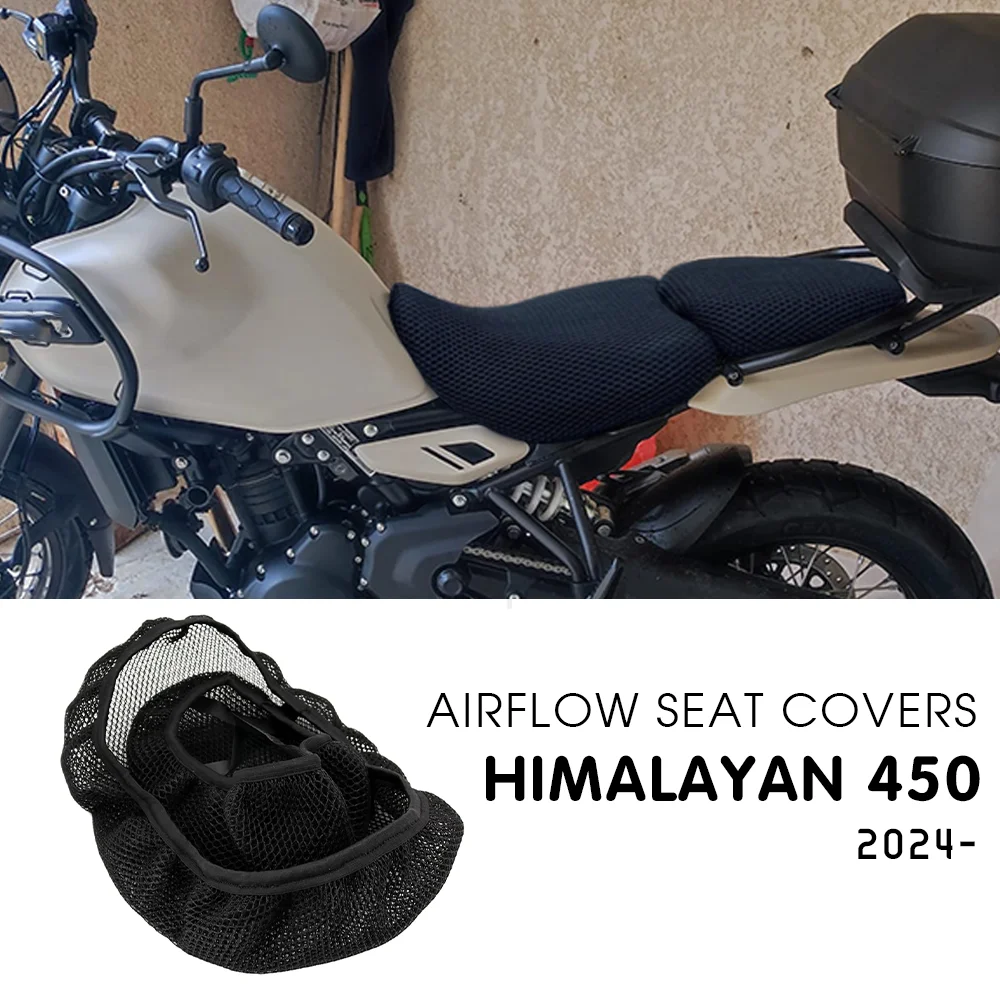 

Motorcycle Air Flow Seat Covers for Royal Enfield Himalayan 450 Accessories 3D Seat Protection Cushion Himalayan450 2024-