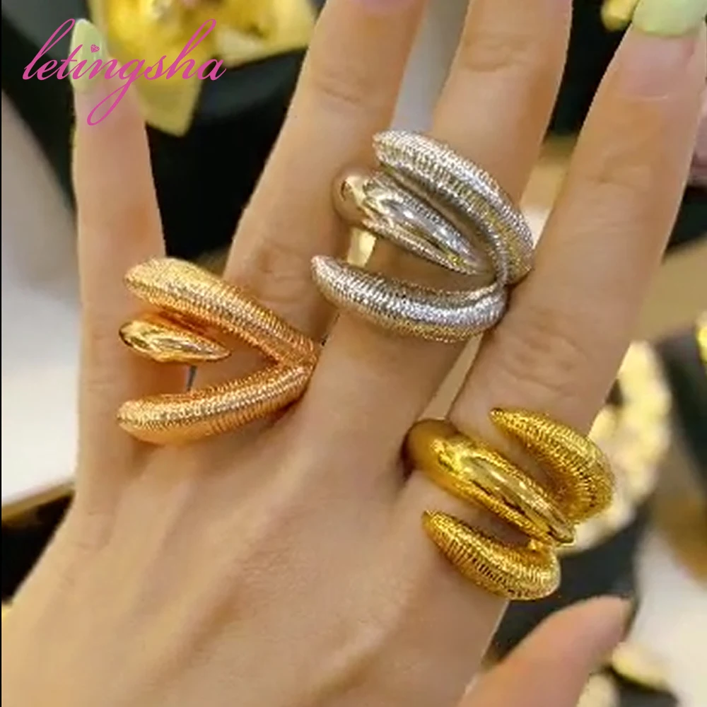 Jewelry Nigerian Bangle With Ring Colorful Women 18K Gold Plated Bracelet Wedding Party Gift Dubai Hollow Out Design Bracelet