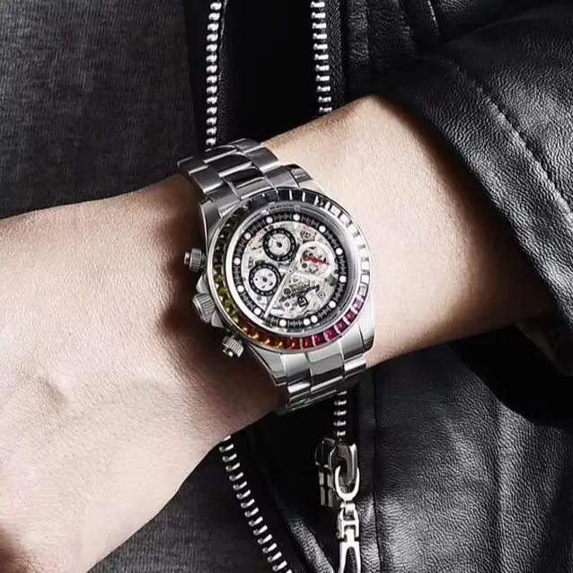 PAGANI DESIGN Men's Automatic Mechanical Watch 10Bar Waterproof Stainless Steel Sports Wristwatch Reloj Automatico Hombre