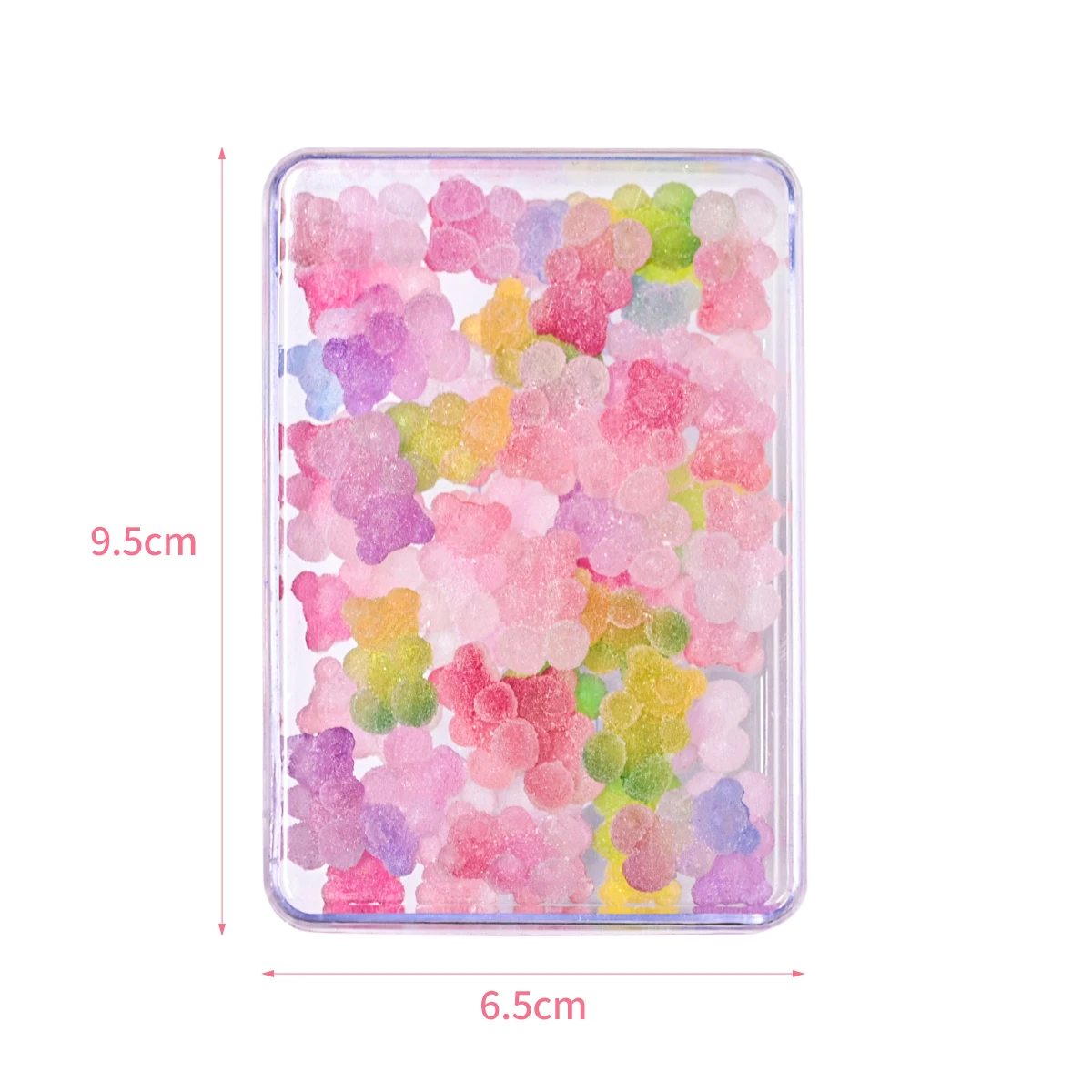 Breloques pour ongles en résine 3D, 50 pièces, ours bonbon, Y2K, dégradé Kawaii, gommeux, ours coloré, ornements pour ongles, épingle à cheveux, artisanat de téléphone, déco