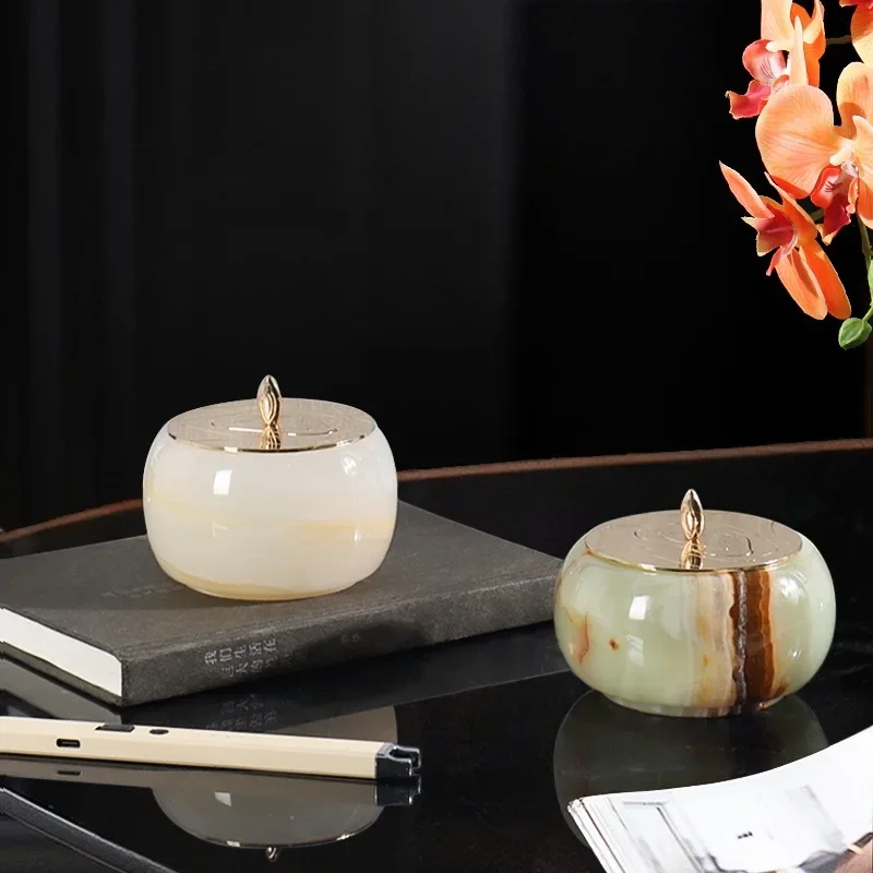 【Premium】Luxury Marble Essential Oil Diffuser, Mid-Century Modern Aromatherapy Cup for Desk Decor, Gift for Women, Home Scenting