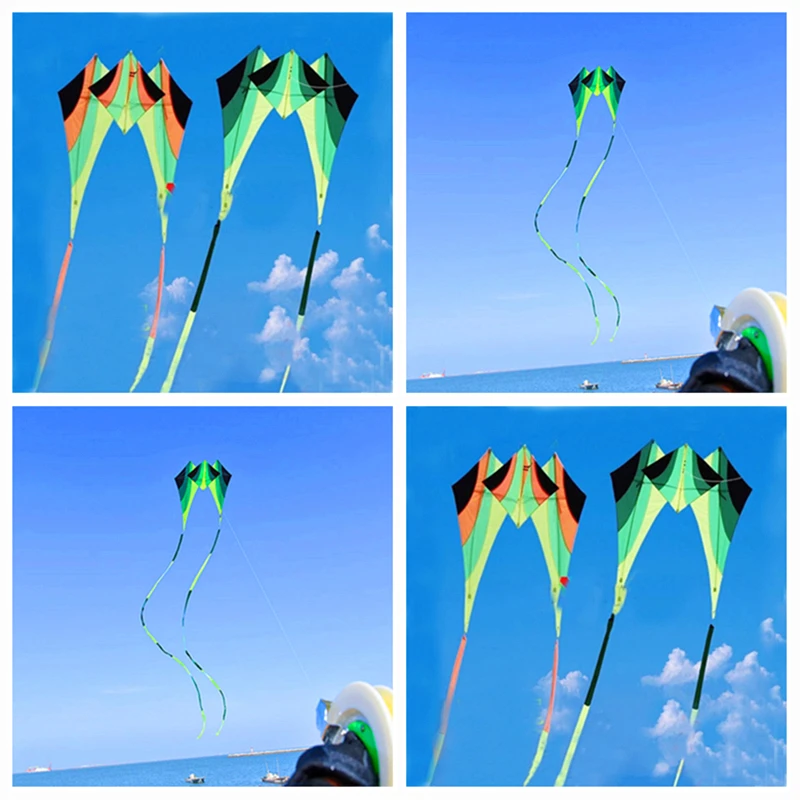 free shipping new design 3d nylon kite adult kite flying toys with kite reel line free wei kite free gel blaster outdoor toys