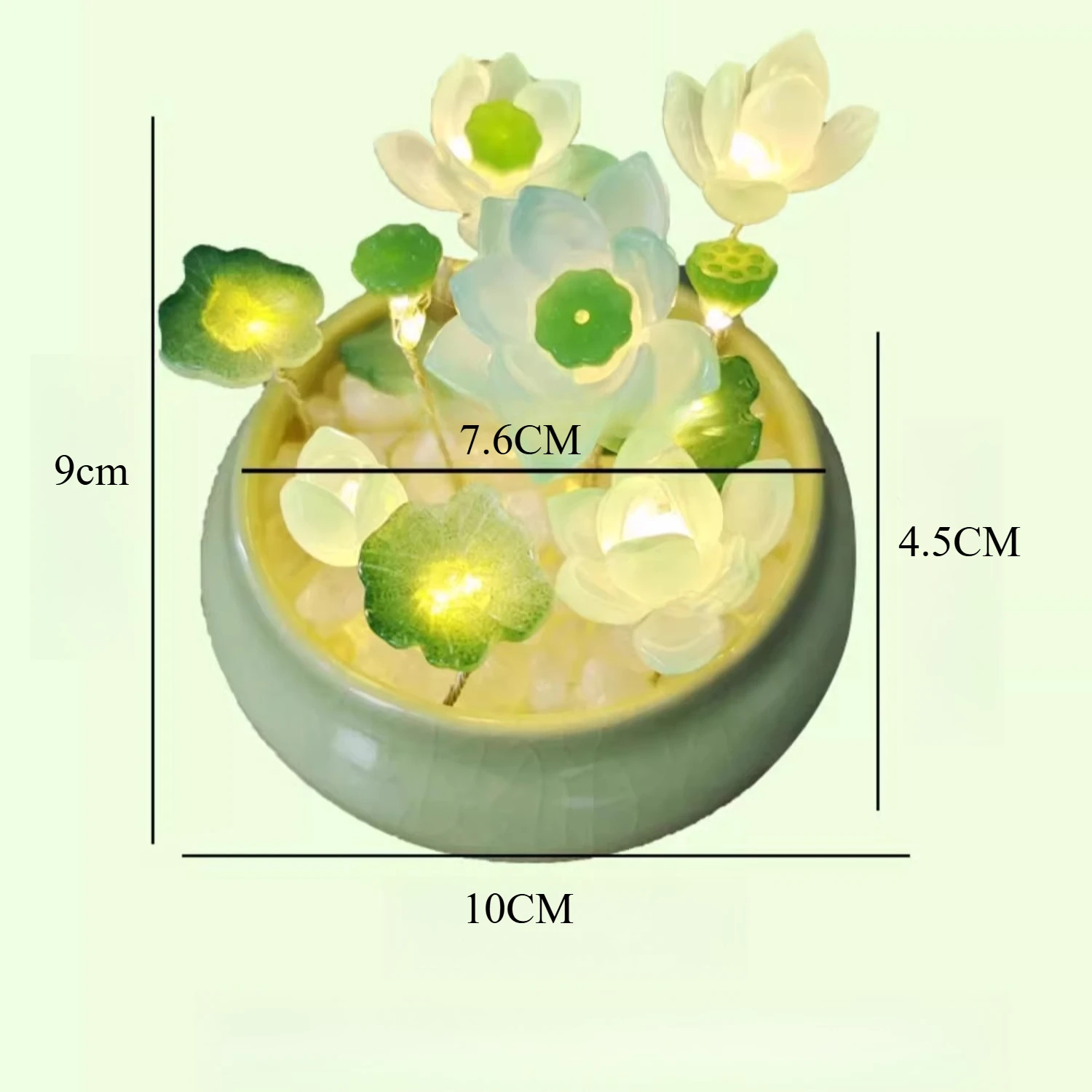 2025 Handmade Glass Lotus Lantern DIY Night Light Festival Decor Home Atmosphere Gift New Arrival