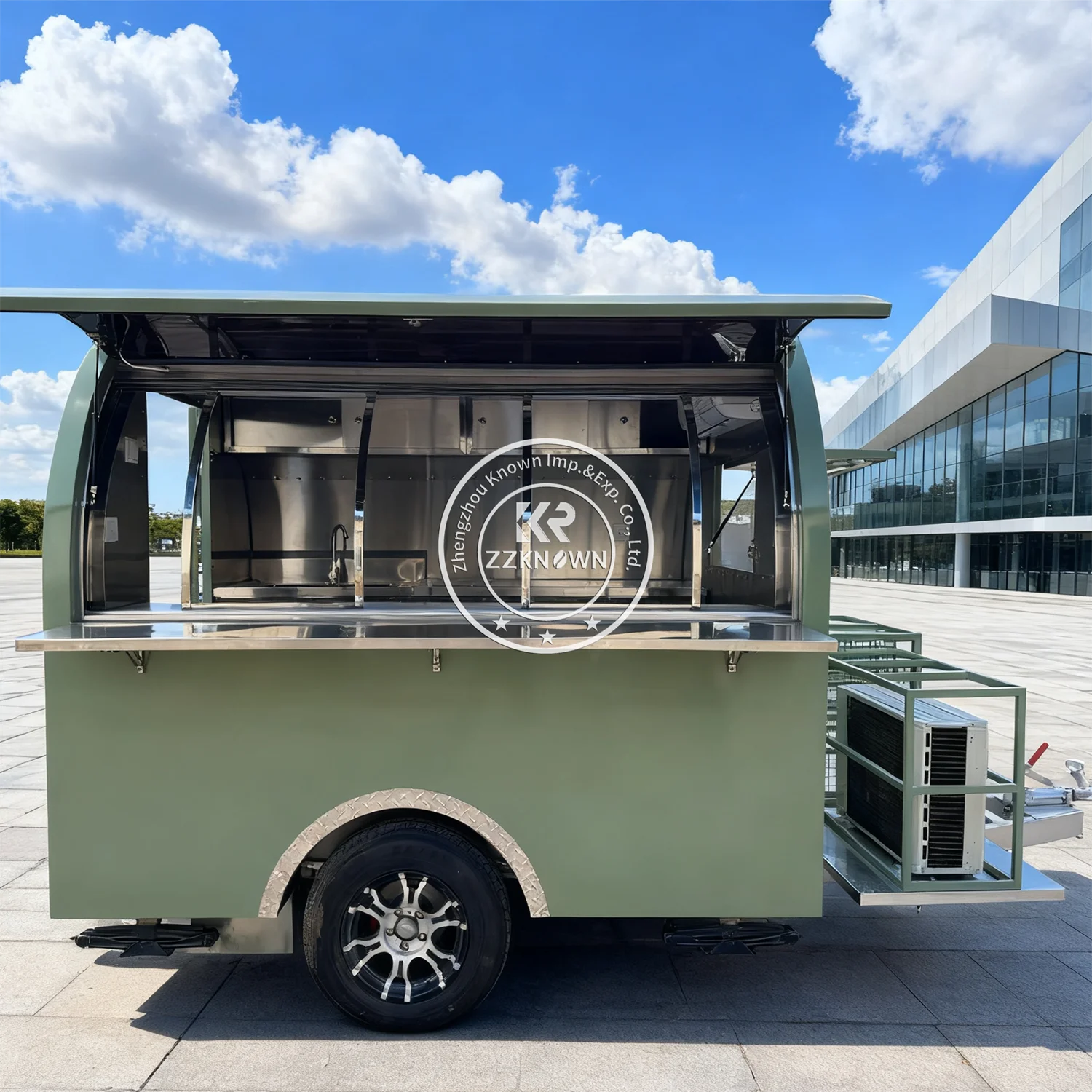 

Concession Trailer Mobile Food Truck BBQ Ice Cream Cart Coffee Truck Outdoor Food Trailer Truck With Full Kitchen