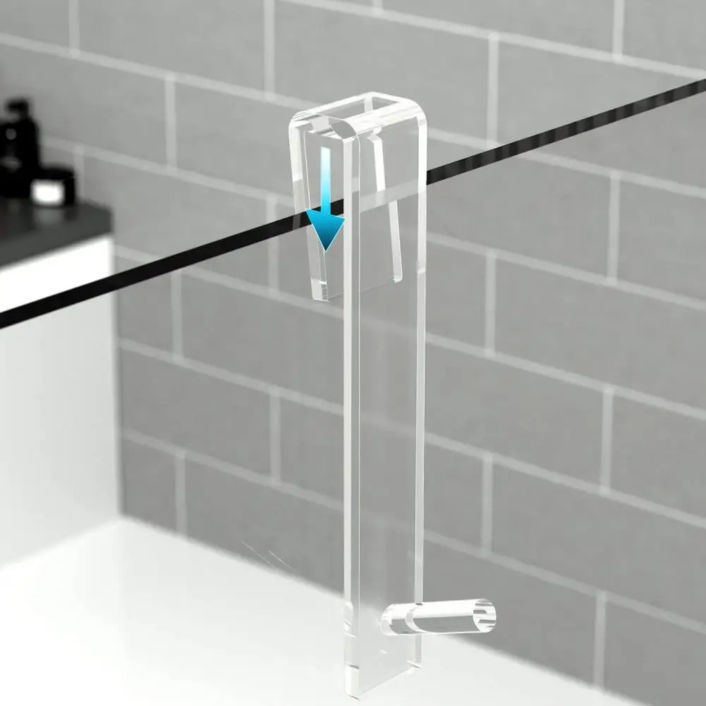 

Solid Acrylic Hook Easy Installation Shower Hook Versatile Acrylic Over-the-door Hook Heavy-duty Storage for Kitchen for Clothes