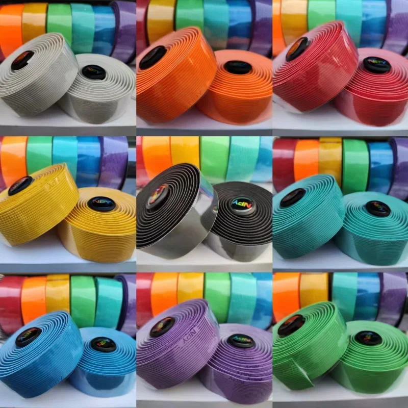 NPY Embossed Super Soft Elastic Non-Slip Shock-Absorbing Bar Tape Road Bike Tie Bar Tape Sets