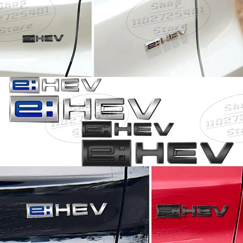 e: HEV Logo Emblem Car Styling Tail Bumper Rear Trunk Side Fender Badge Plactic Sticker For Civic Odyssey Accord Hybrid Fit Deco