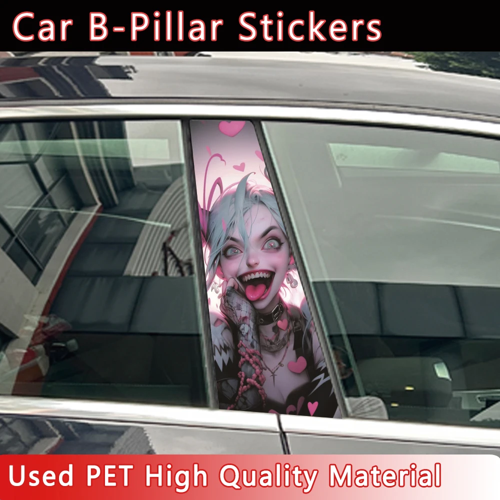 

Аниме милые девушки автомобильные наклейки DIY автомобильный чехол на стойку B царапины водостойкие прочные мультяшные автомобильные украшения авто наклейки для домашних животных