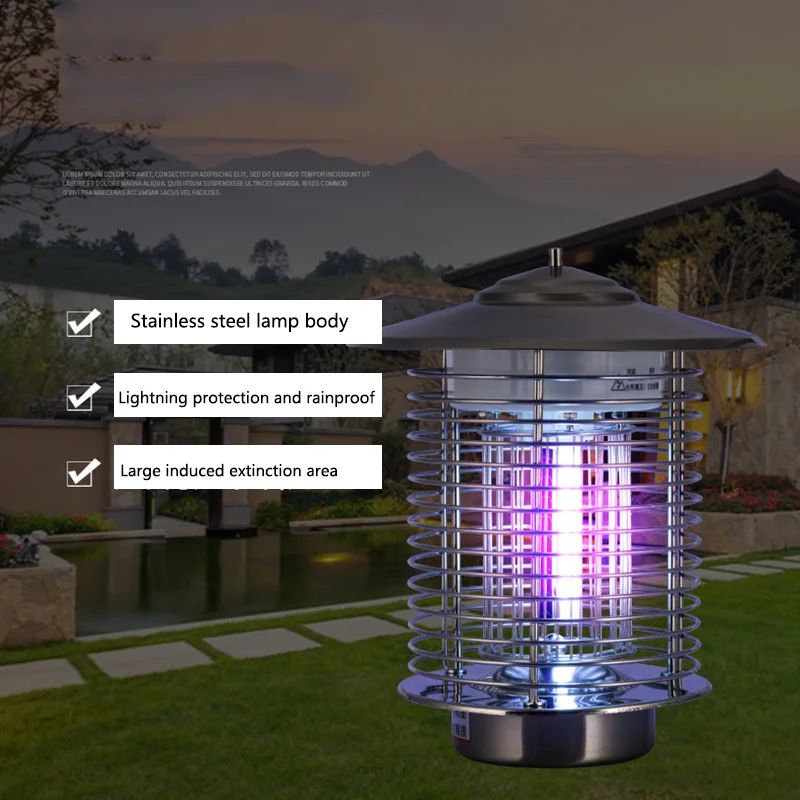 OUFULA 야외 모기 킬러 램프 – 현대적인 LED 곤충 제거 라이트, 정원 및 안뜰용 방수 전기 제품
