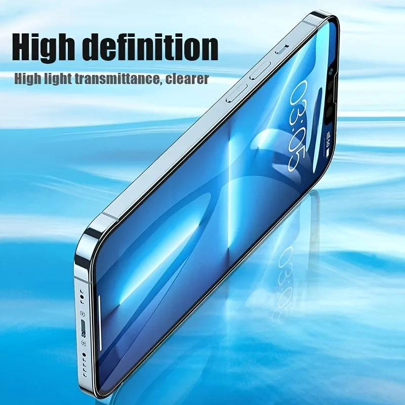 3 قطعة غطاء كامل الزجاج المقسى آيفون 16 15 13 12 11 برو ماكس حامي الشاشة آيفون 14 15 زائد ماكس XR XS ماكس 7 8 الزجاج