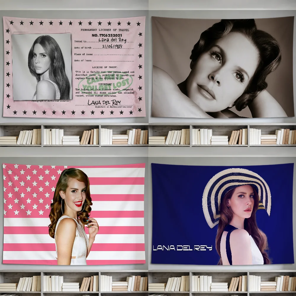 flag For Room singer Dorm rey Party hogar bedside Living D-del L-Lana room wall hanging garden Decor Banner gift