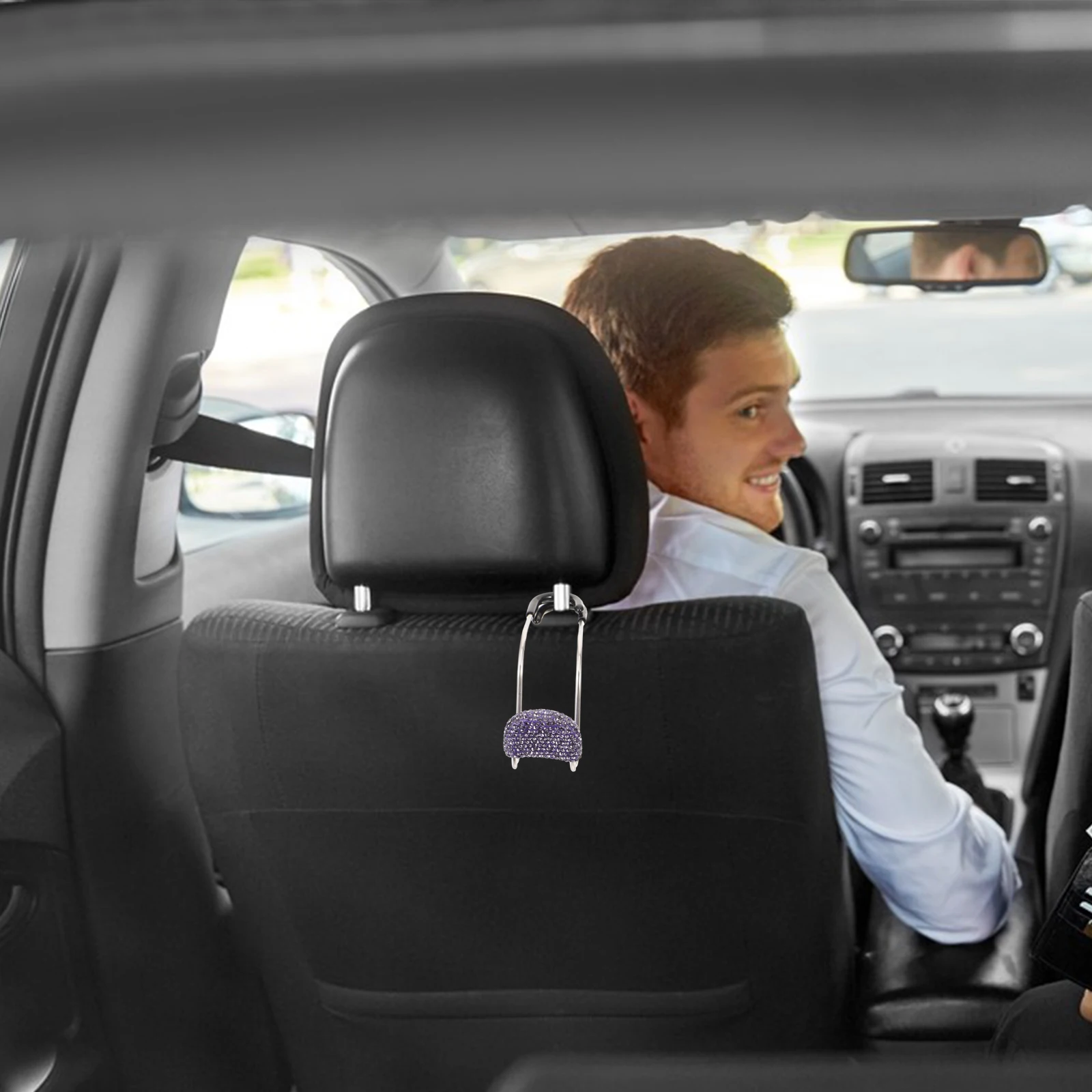 

1 Pair Headrest Hidden Purse For Decorative Car Seat Hook Sturdy Car Jacket Hanger Vehicle Seat Hook Easy Install Space Saving