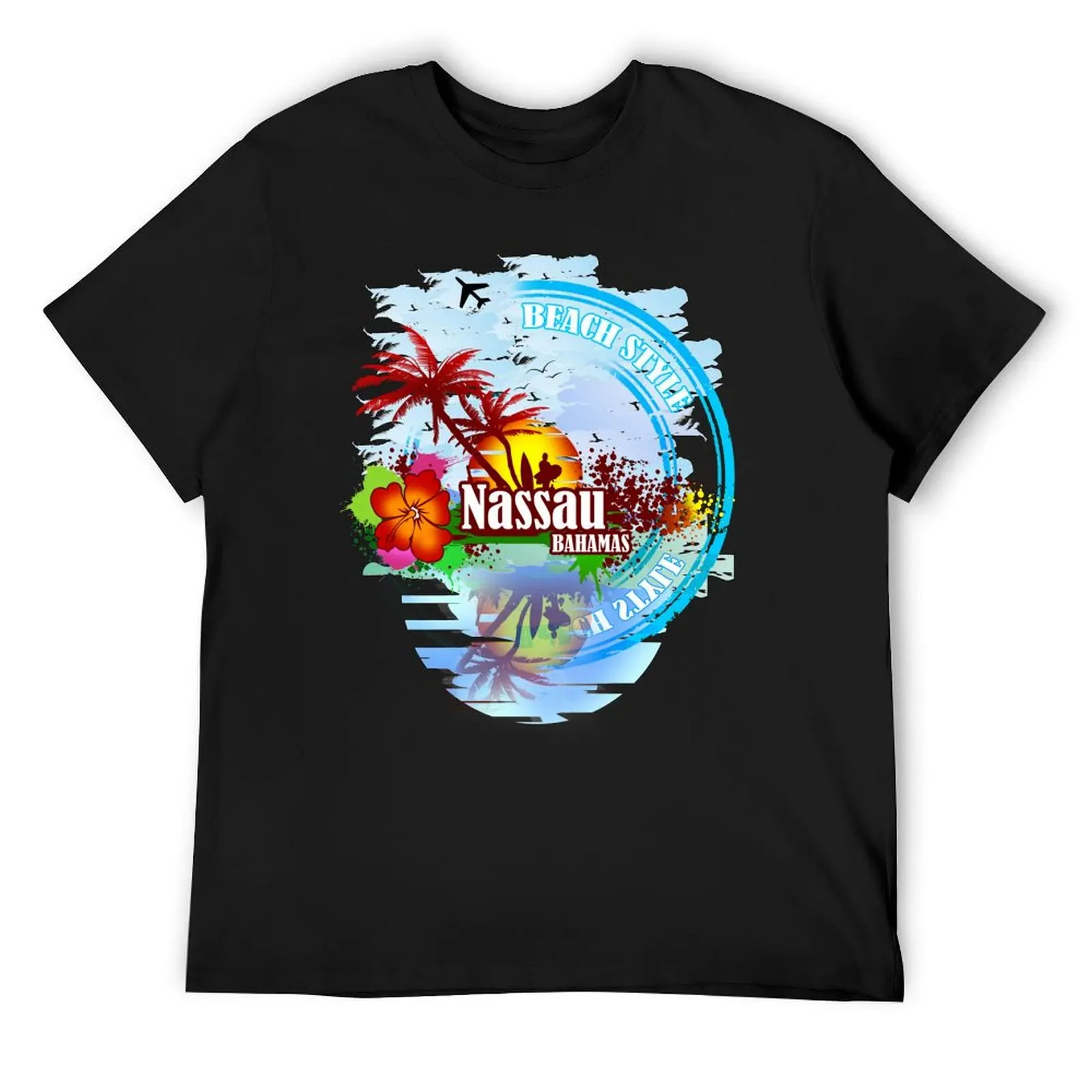 

Nassau Bahamas T-Shirt graphic tee shirt vintage t shirts cotton man t-shirts blue lock men t shirt